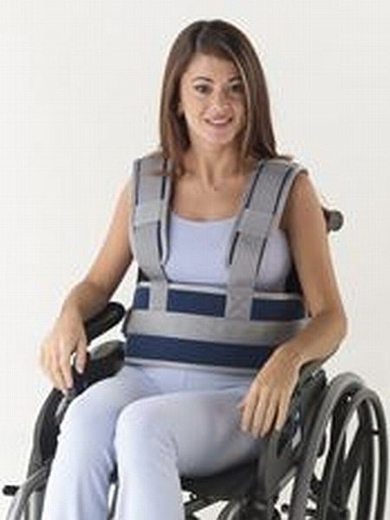 Buik- en schoudergordel voor in de rolstoel