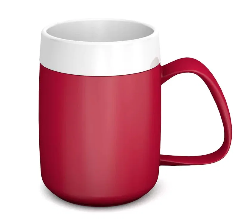 Insulating cup without funnel-shaped interior