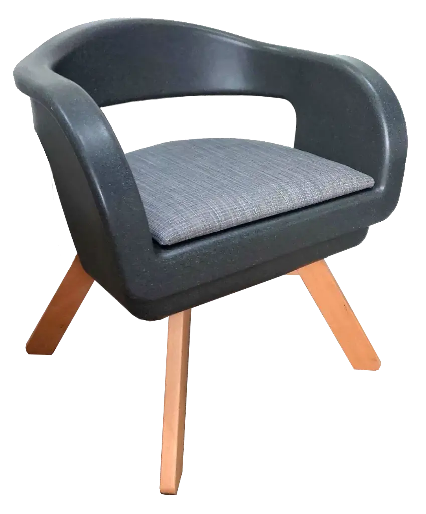 Luxury commode chair/seat Kurve - gray