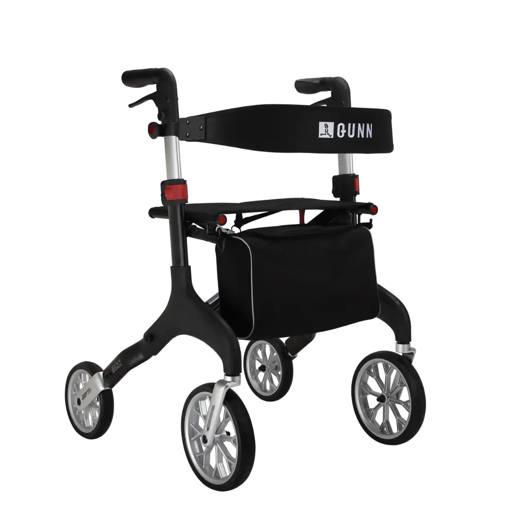 Manhattan Rollator – Compact, Stijlvol & Comfortabel met Zachte PU Wielen en Zitje