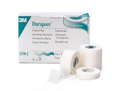 Hechtpleister Durapore, 2,5 cm x 9,15 m - Doos van 12 rollen