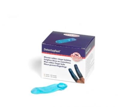 Detectaplast vingerlingen rubber blauw - Doos van 25