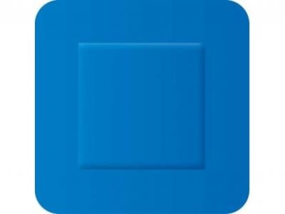 Detecteerbare pleisters, blauw, PE, 3,8 x 3,8 cm - Doos van 100