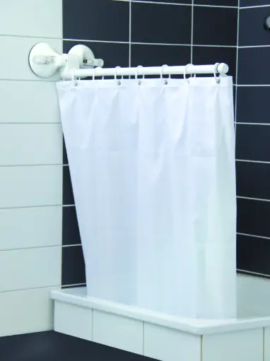 Barre de douche télescopique à ventouse pour rideau de douche