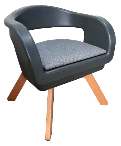 Luxury commode chair/seat Kurve - gray