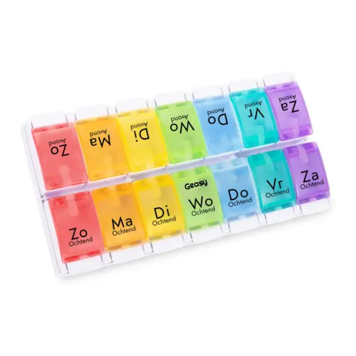 Pillendoos 7 Dagen – 2 Grote Vakken – Nederlandstalig – Reisformaat