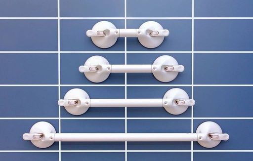 Fixed length wall bracket on suction cup