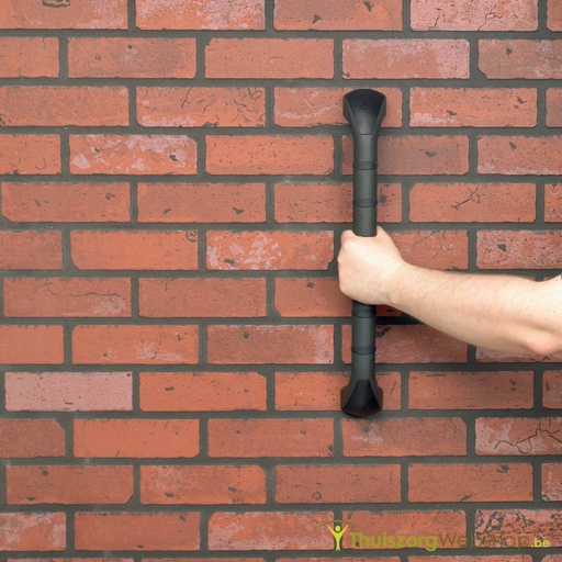 Plastic wall bracket with anti-slip ribs, matt dark green with black 