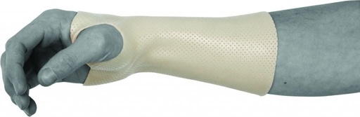 Trou pour le pouce d'immobilisation du poignet prédécoupé circulaire