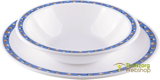 Unzerbrechlicher und verzierter Teller Zootex