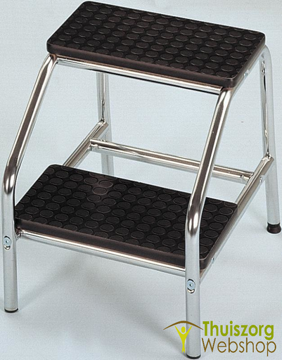 Chromed staircase 2 steps