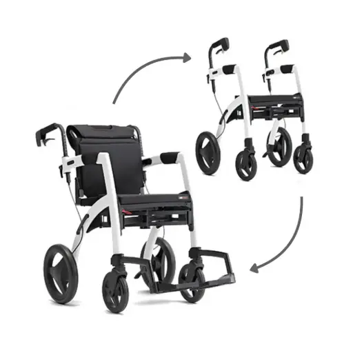 Rollz Motion – Rollator and Wheelchair in One | Foldable, Ergonomic, and Comfortable