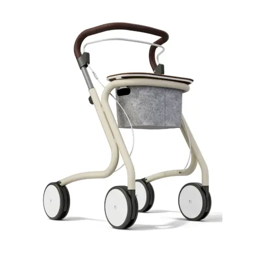 Scandinavian Butler rollator – Stylish serving cart with one-handed operation and maximum comfort