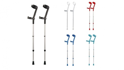 Béquilles avec accoudoir "fermé" et poignée souple ergonomique