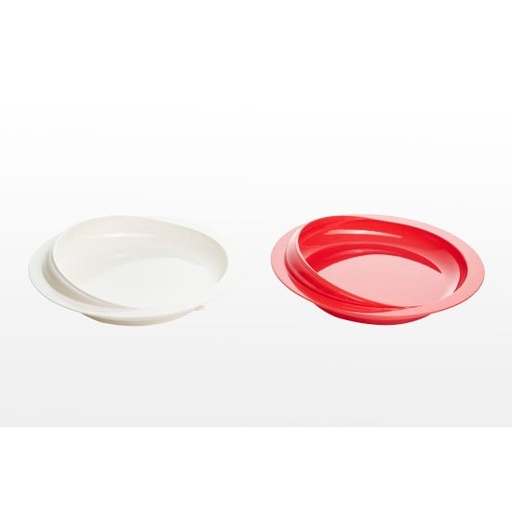 Teller mit erhöhtem Rand und Saugnapf