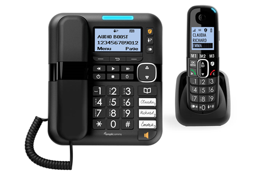 Combotelefoon 1 met hoorn en 1 draadloze 