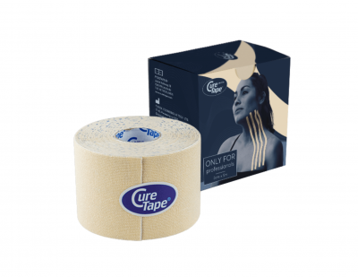 CureTape Gentle - sensitive kinesio tape - 5 cm x 5 m - beige